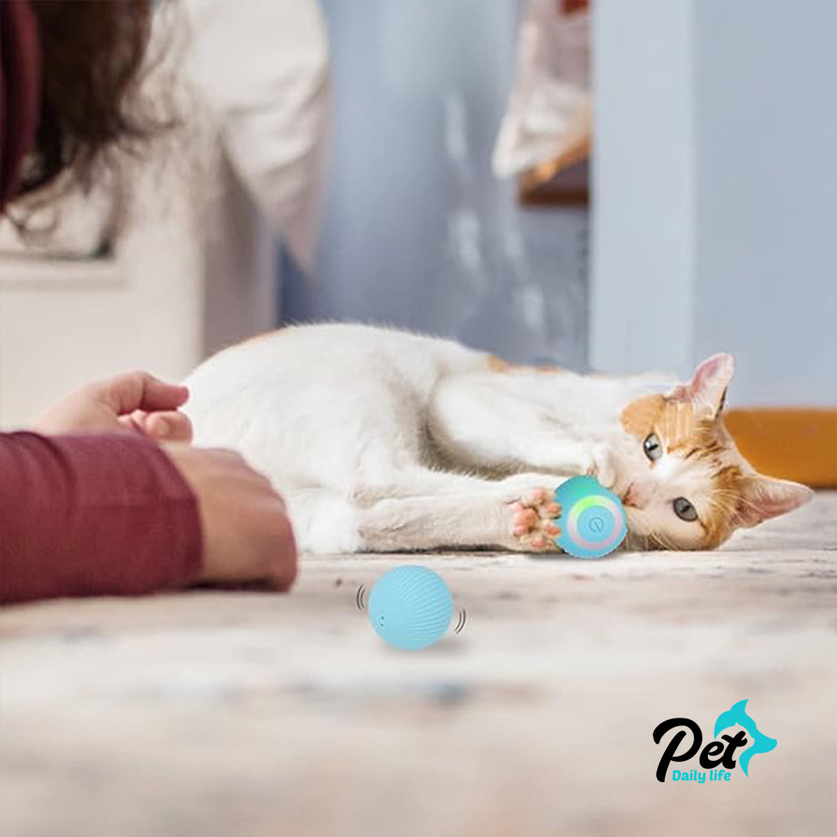 Interactive Cat Toy Ball - USB Rechargeable 360° Self-Rotating Pet Toy | Ideal for Cats & Small Dogs