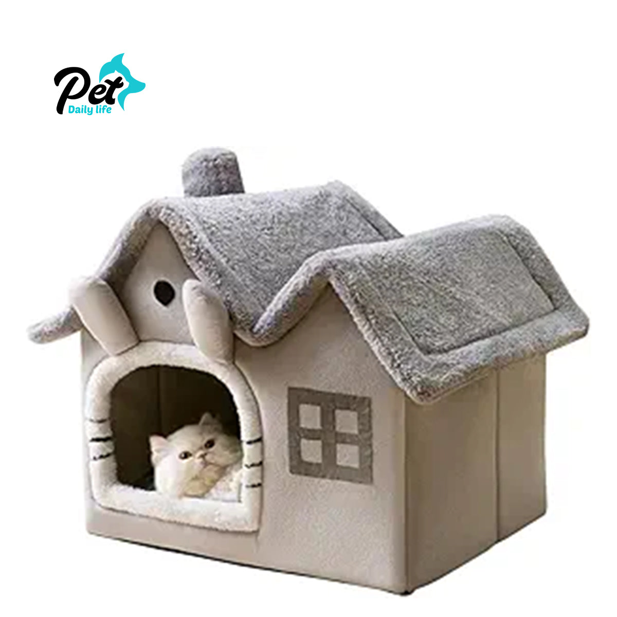 Indoor Cat Houses & Dog Houses - Insulated Pet Bed with Washable Top | Cozy Pet Retreat