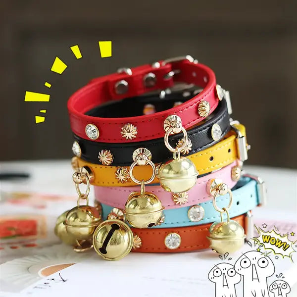 Adjustable PU Leather Dog Collar - Stylish & Durable | Personalized Pet Collar