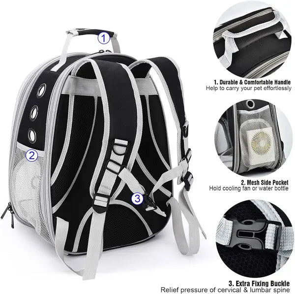 Cat Carrier Backpack - Space Capsule Bubble Pet Travel Carrier for Cats & Small Dogs