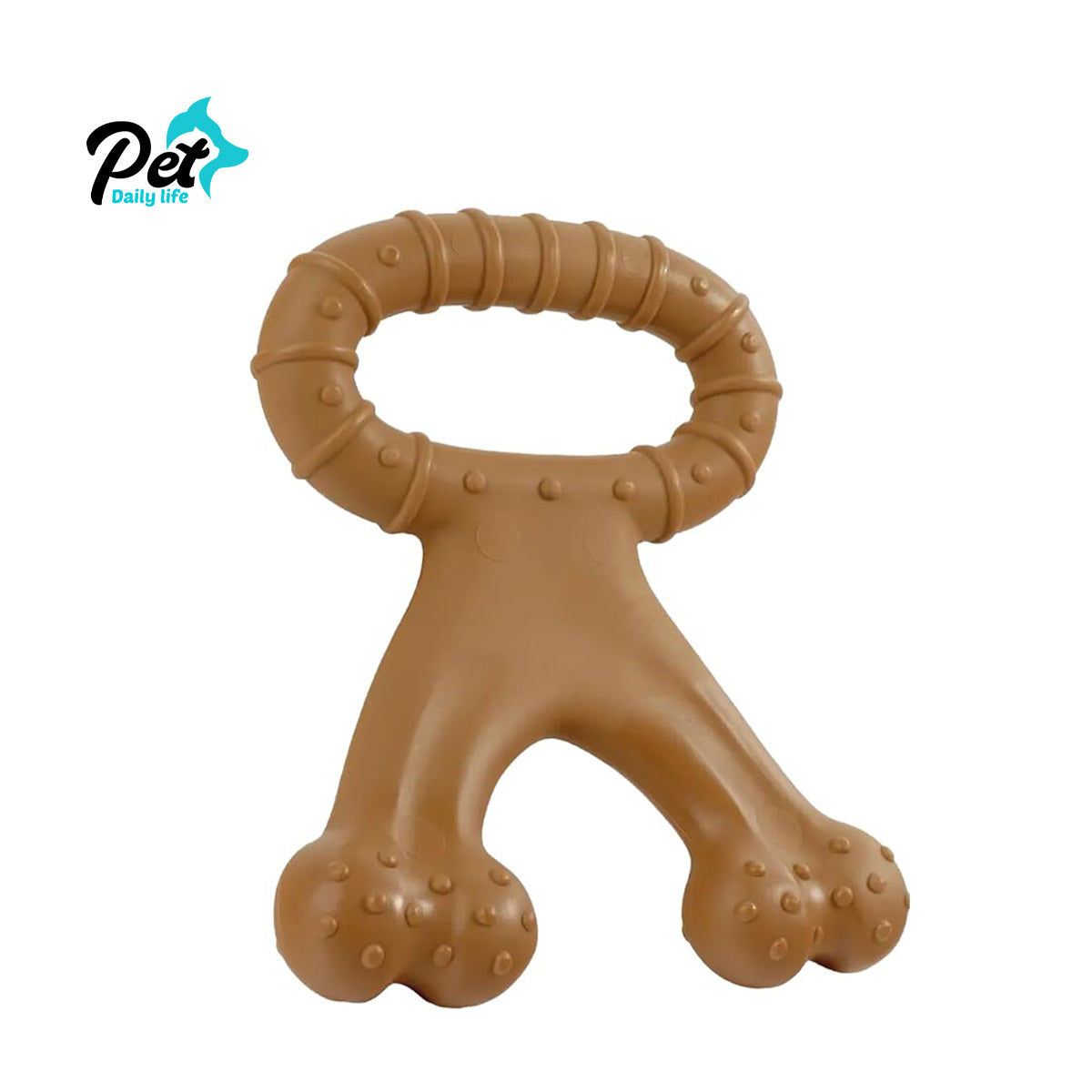 Indestructible Dog Chew Toys for Aggressive Chewers: Durable Rubber Bone with Beef Flavor